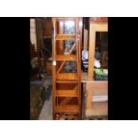 A set of vintage folding wooden step ladders - 170