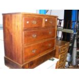 An antique chest of drawers