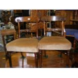 A set of six 19th century dining chairs on turned