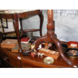Various collectables including teddy bear, slides,
