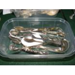 Silver sugar tongs etc