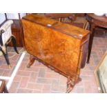 A Victorian burr walnut Sutherland table