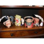 Four Royal Doulton character jugs including 'The C