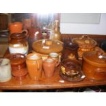 Slipware plates, stoneware jugs