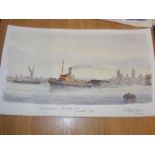 M G PEARSON - original watercolour of London River