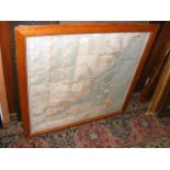 A framed Stanford's chart of the Thames Estuary