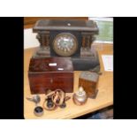 Various collectables including mantel clock, Isle