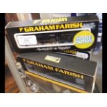 A boxed Graham Farish n gauge locomotive and tende