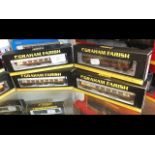 Six boxed Graham Farish n gauge coaches