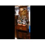 A late Victorian walnut gentleman's washstand by H