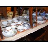 A quantity of oriental style serving ware