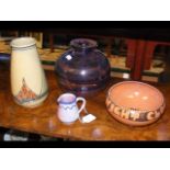 A collection of Isle of Wight pottery, etc.