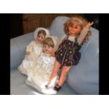 A selection of vintage dolls