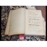 An early leather bound book 'Modern cases in Law a