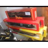 A selection of five boxed Hornby 00 gauge coaches