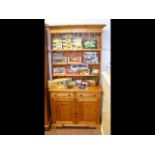 A farmhouse pine dresser - width 96cm and height 1