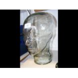 A glass head