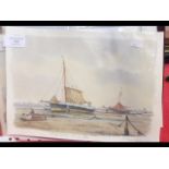 M.G PEARSON - watercolour of Ryde Sands, Isle of W