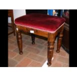 A 19th century rosewood stool - 40cms high