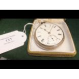 A gents silver cased pocket watch by Stevenson of