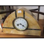 An Art Deco French mantel clock - 22cms high