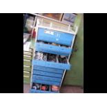 A heavy duty 11 drawer workshop chest containing a