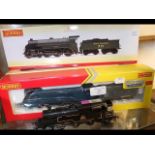 A boxed Hornby 00 gauge locomotive and tender toge