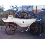 An impressive scratch built horse drawn wedding ca