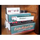 A boxed Eddie Stobart articulated truck together w