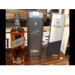 Johnny Walker blue label blended scotch whiskey in