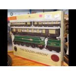 A boxed Hornby 'The Golden Arrow' train set