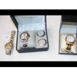 A Time Collection wrist watch in box, a Gianni Sabatini wrist watch in box and one other watch