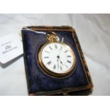 A heavy 18ct gold gents pocket watch - 5.5cm diame