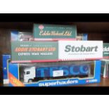 A boxed Corgi Tesco articulated truck together wit