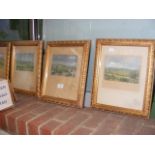 A set of four signed coloured hunting prints by Lionel Edwards