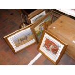 A quantity of framed prints and pictures of Tigers