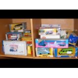 Two compartments of die-cast vehicles - Corgi, Lle