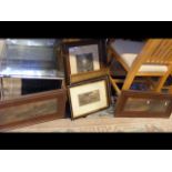 A quantity of framed pictures, including a print o