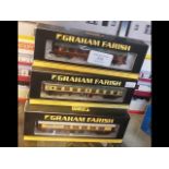 A boxed Graham Farish n gauge coach together with