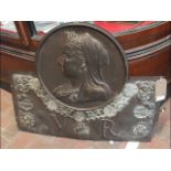 A copper plaque - Queen Victoria - 76cm x 59cm