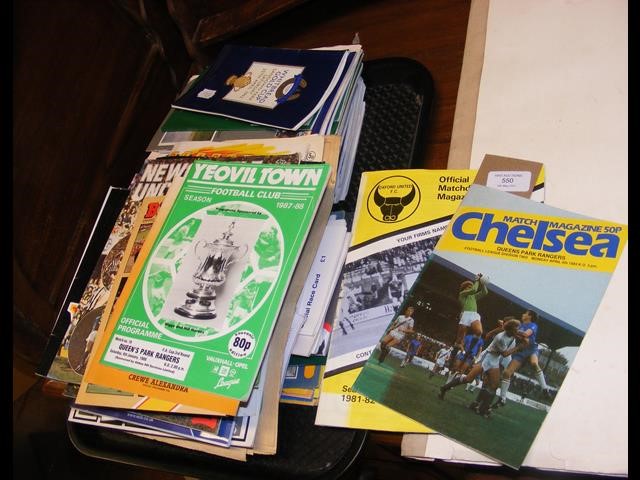 A quantity of vintage football programmes, includi