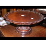 A 41cm diameter mahogany antique lazy susan