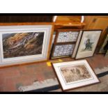 A framed collection of 25 angling Mitchell's Cigar