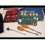 A selection of sterling silver cutlery, marked M.B