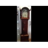 A 19th century eight day Grandfather clock with pa