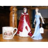 A Royal Worcester figure of The Queen in celebrati