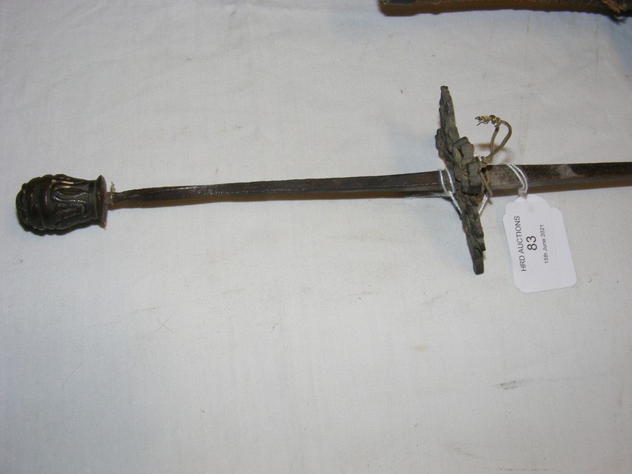 An old fencing rapier and one other - Image 2 of 5