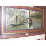 SCOTT - An oil on canvas of Venetian canal scene -