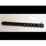 A Berks Special Constable wooden baton - 38cm