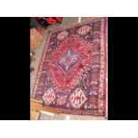 A Middle Eastern rug with geometric border - 170cm